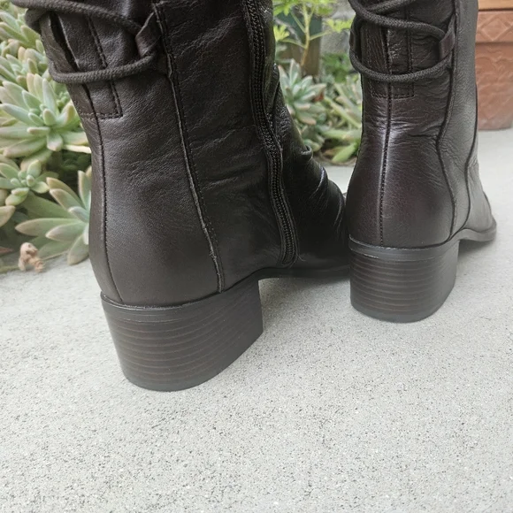 Corso Como Caldwell Tall Lace UP Boots New In Box 37.5M Coffee - Picture 4 of 8